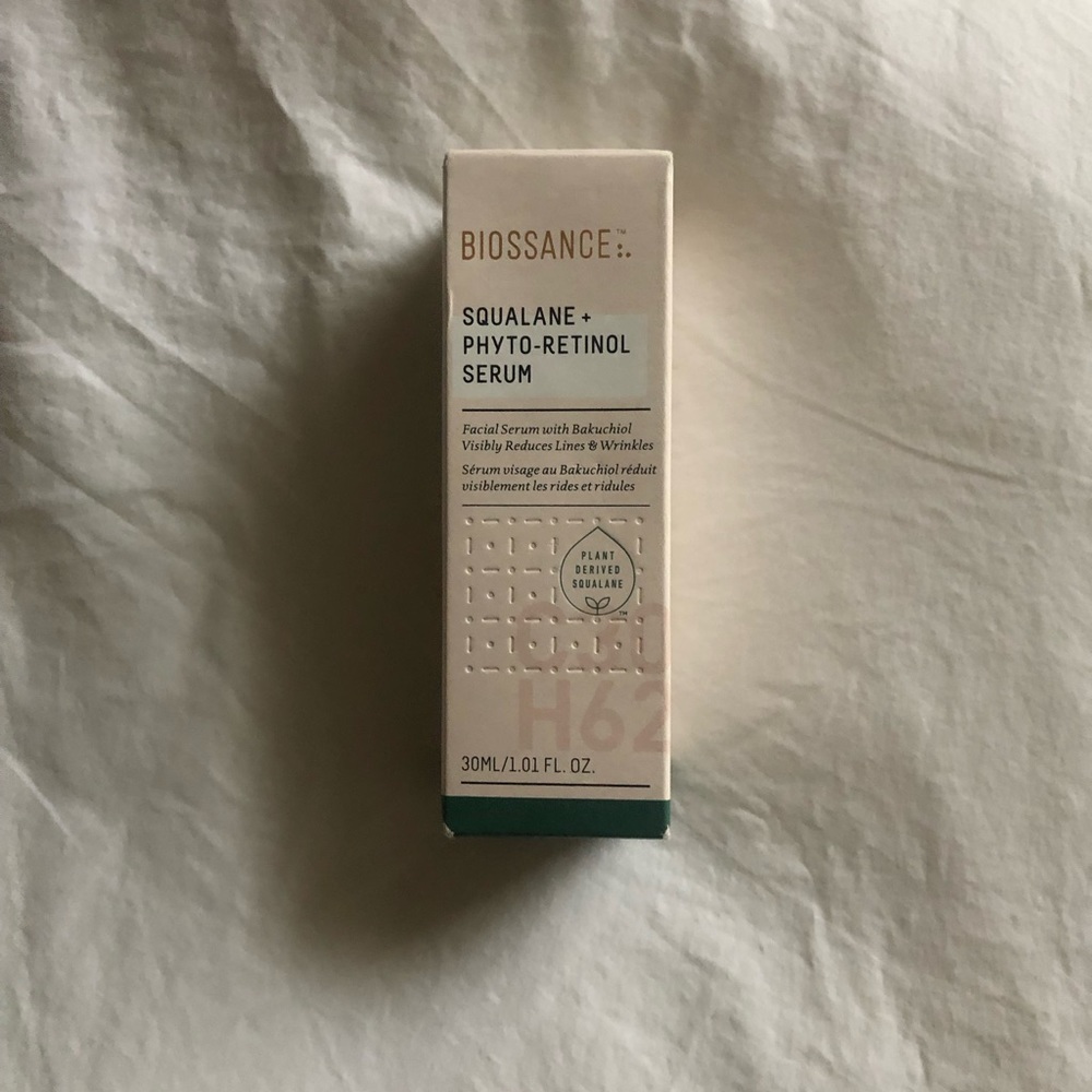 New In Box Biossance Squalane + Phyto-Retinol Serum Full Size 1oz